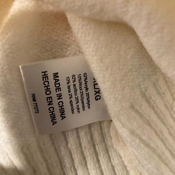 NWT French Connection Colorful Cream Fair Isle Knit Sweater Crew Neck Size XL - Picture 9 of 11